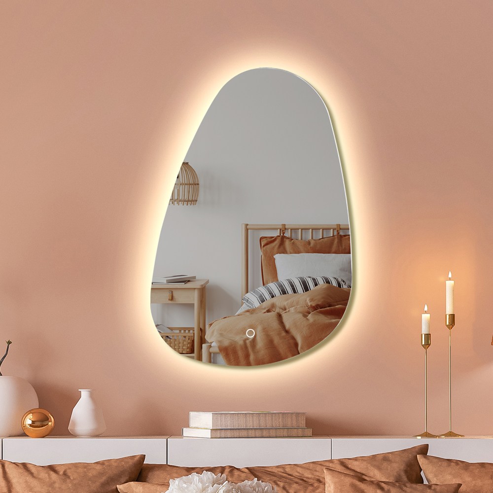 루비드 간접 조명 노프레임 망고 세로형 거울 LED 3가지색 변환 99,000원