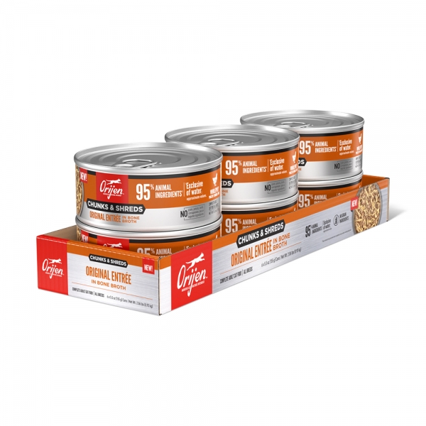 오리젠 캔 청크 슈레드 오리지날 캣 155g x 12개, 155g, 12개, 닭+연어 64,000원