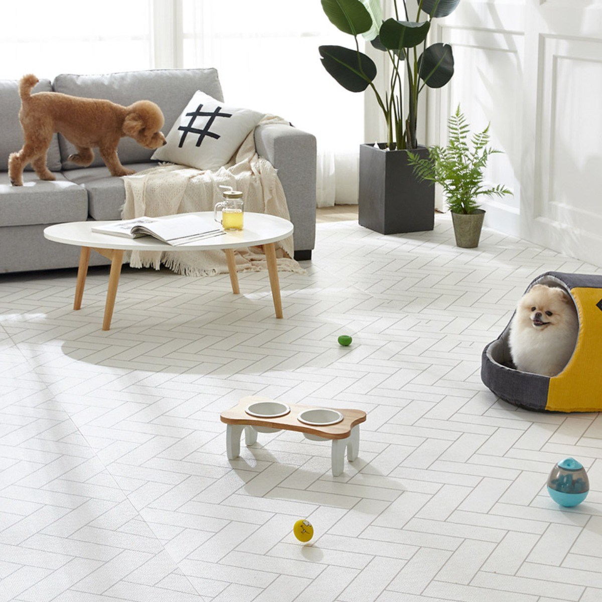 휴팡 15T 애견 롤매트 셀프시공 강아지매트 미끄럼방지 슬개골보호 펫 PVC매트, 폭 140cm x 10m 399,000원