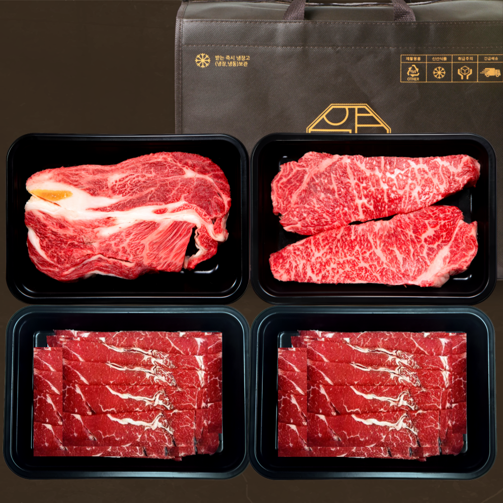 압구정한우 [냉장/냉동] 1++ 한우 프리미엄 등심 불고기 A 세트 2kg 투뿔 한우선물세트 구이용 소불고기 채끝 명절 정육 혼합 모둠 마장동 명품 국내산 소고기 부모님 생신 캠핑, 1세트 279,900원