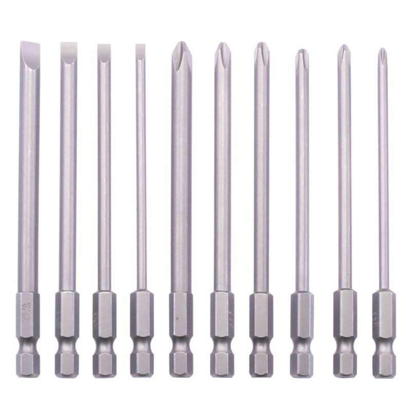 스탠맨 6각생크 자석 일자십자드라이버비트 혼합 100mm x 10종 세트 10,000원