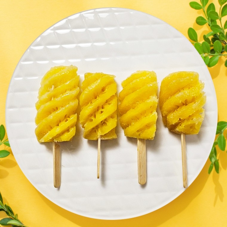 100% 리얼 아이스 파인애플바 파인애플바 냉동 파인애플 냉동 과일 파인애플 선물 수제 아이스바 상큼한 간식 천연 과일바, 25개, 100% 리얼 파인애플바 60g 34,500원