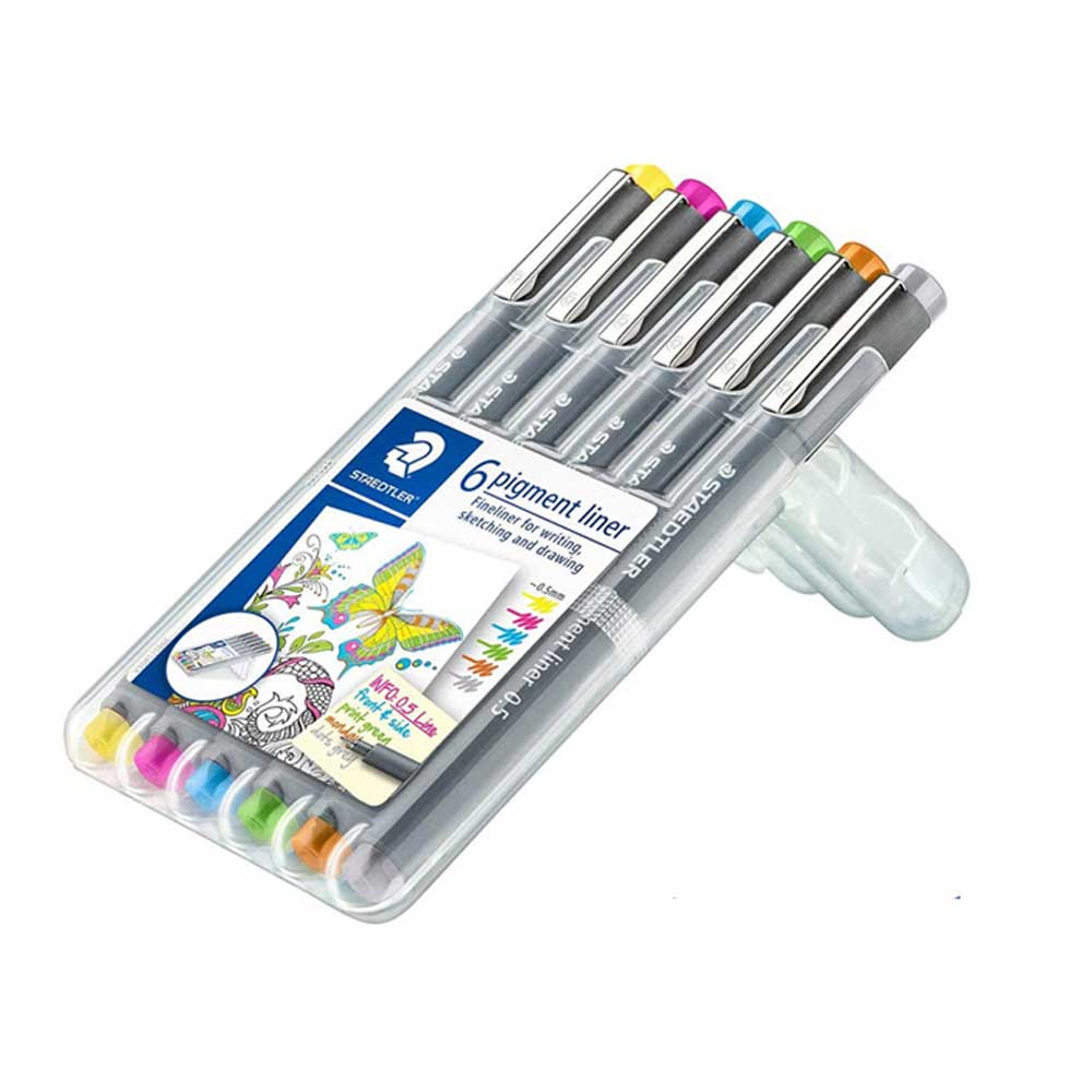 스테들러 피그먼트 라이너 308 파스텔 컬러 6색세트 12,100원