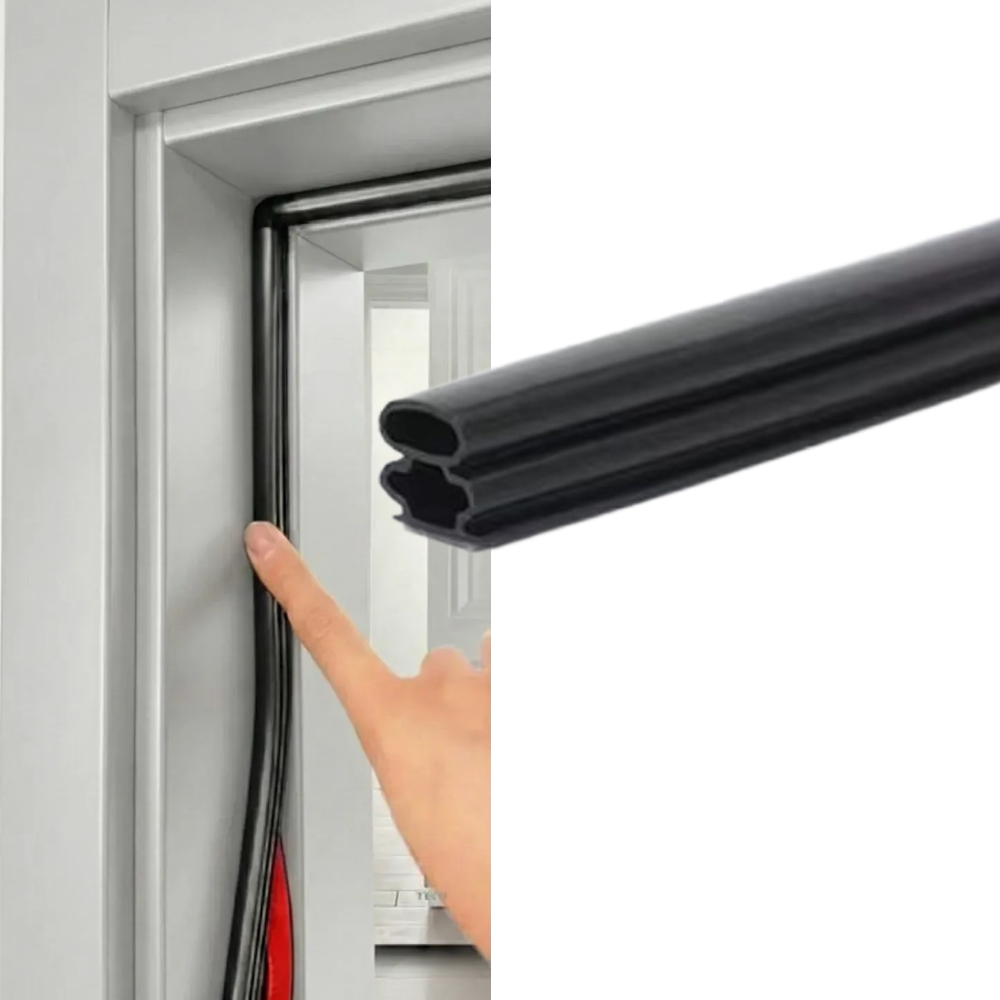 더룸즈 테이프 접착형 현관문 고무패킹 6미터 검정색, 1세트 12,500원