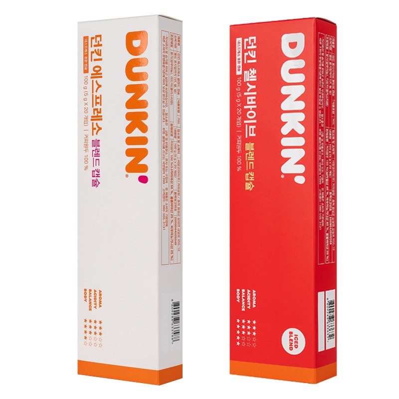 던킨 네스프레소 호환 캡슐커피 에스프레소20입+첼시바이브20입, 1개 16,100원