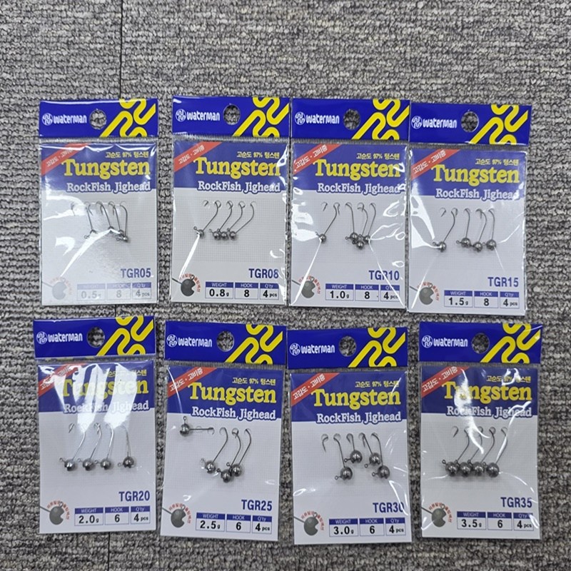 워터맨 텅스텐 지그헤드 볼락 락피쉬 전갱이 갈치 라이트게임 14,900원