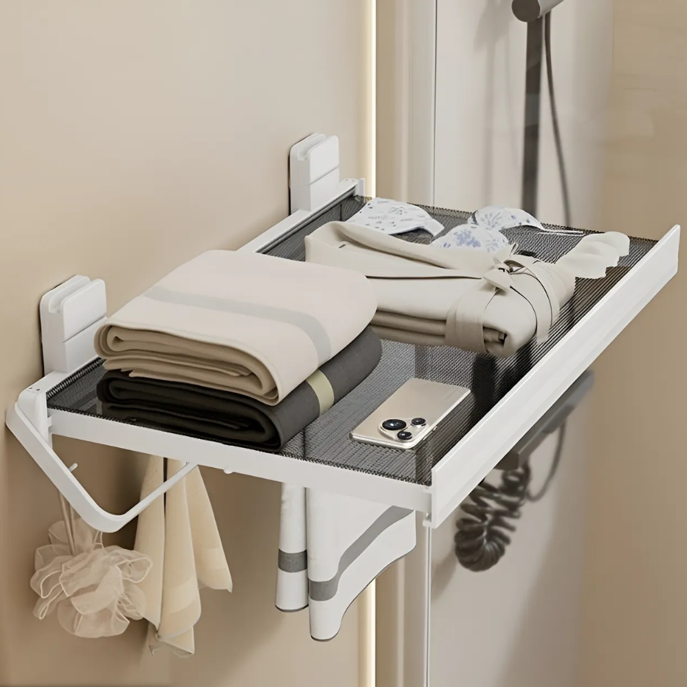 하루템 접이식 욕실선반 무타공 공중부양 화장실 수납 정리 선반 욕실정리대 35,800원