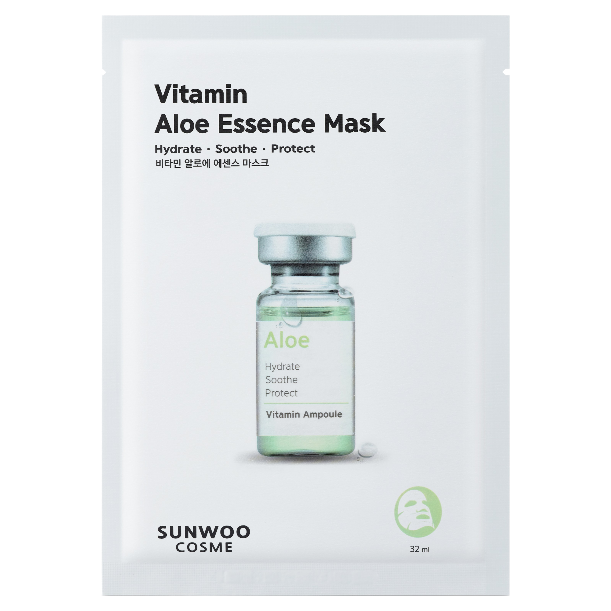[일본 호텔 에스테틱 직수출 마스크팩] 선우코스메 비타민 알로에 에센스 수분 진정 마스크팩,10개입 24,000원