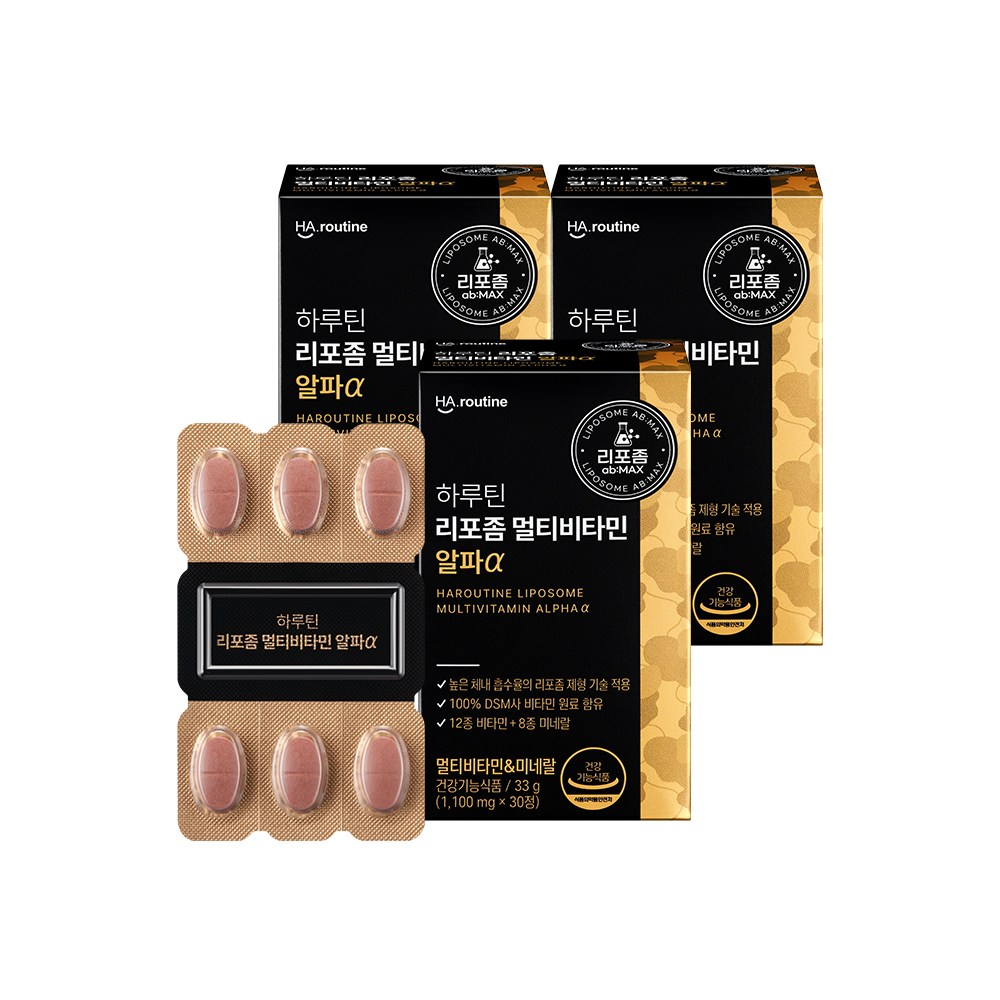 하루틴 멀티비타민 미네랄 알파a 30정, 3개, 3개, 30정 106,900원