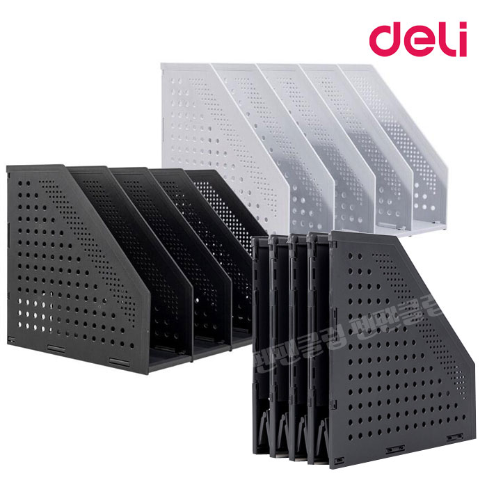 델리 폴딩 접이식 4단 책상 책꽂이 북엔드 서류정리, 그레이 16,170원