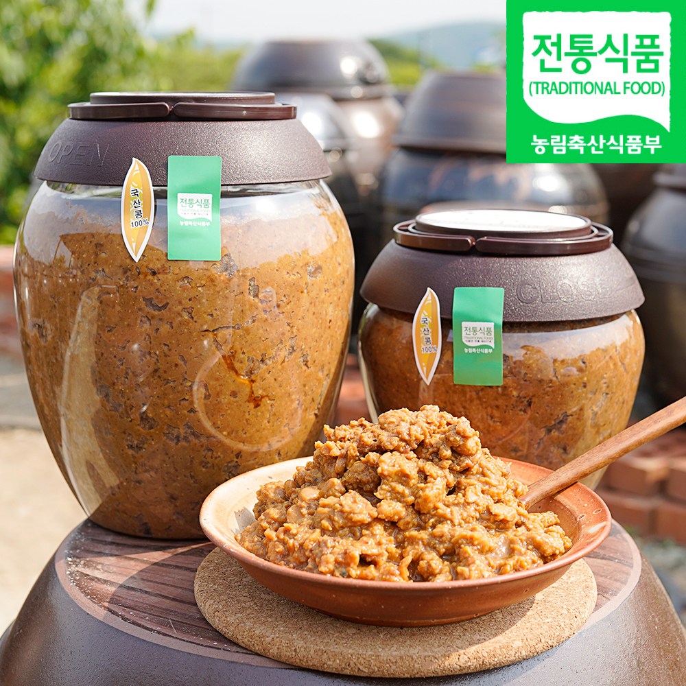 (감로이슬농원) 100% 국산콩 전통 재래식 시골 집 된장(3년숙성), 1kg, 1개 26,050원