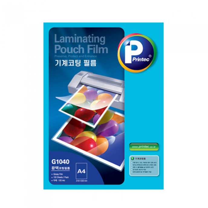 애니라벨 기계코팅필름 G1040-100 A4 100mic 100매 프린텍 코팅지 8,910원