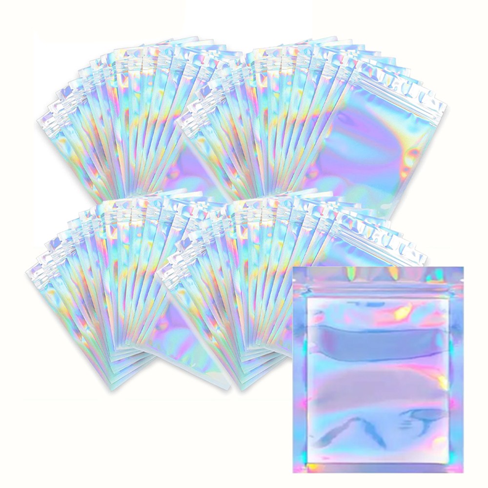 MMC 반짝이는 홀로그램 지퍼백 선물 포장 답례품 악세사리 간식 소분 개별 포장 투명 OPP봉투 비닐 봉투 영롱한 반짝이 DIY 7,900원