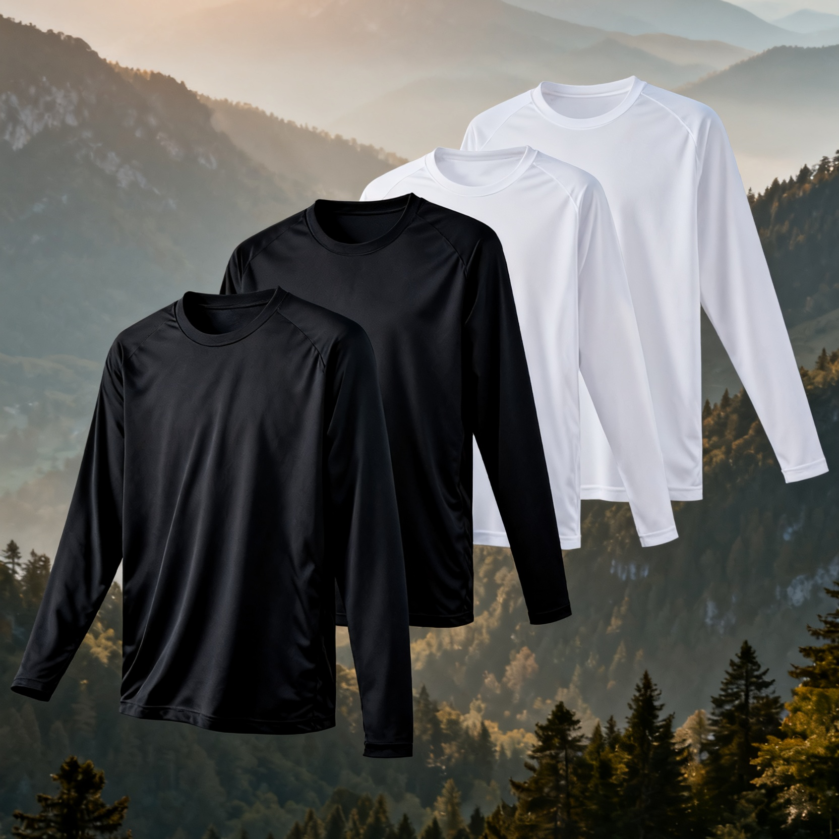 4장 세트 드라이 라운드 쿨티셔츠 남녀공용 기능성 긴팔티 냉감 긴팔 긴팔티 21,900원