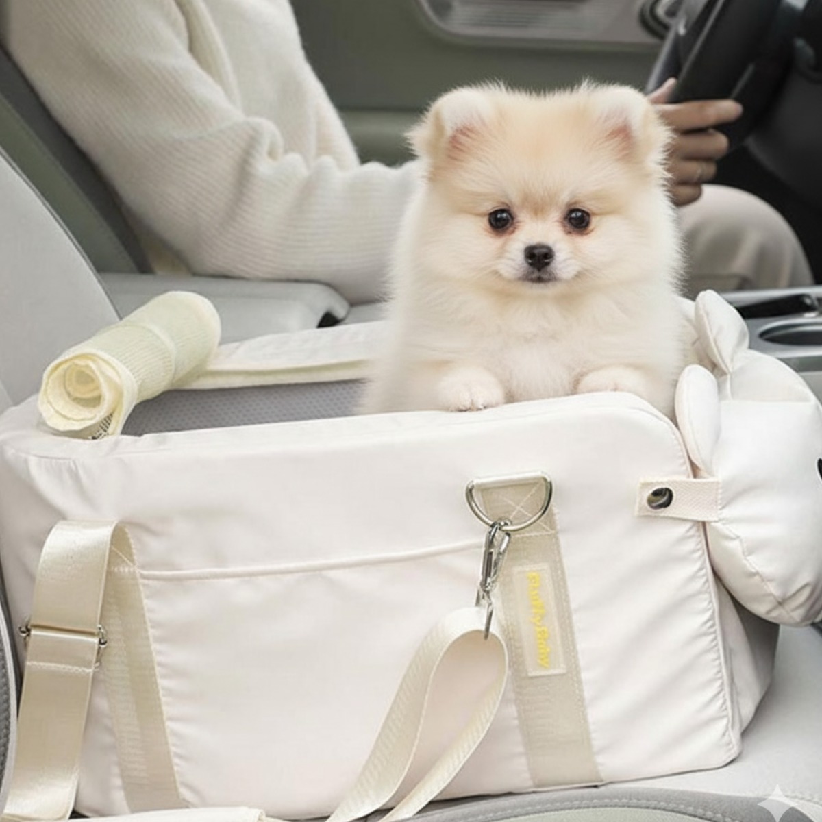 해피조슈아 강아지 이동가방 카시트, 1개, 베이지, 현재가 48,900원