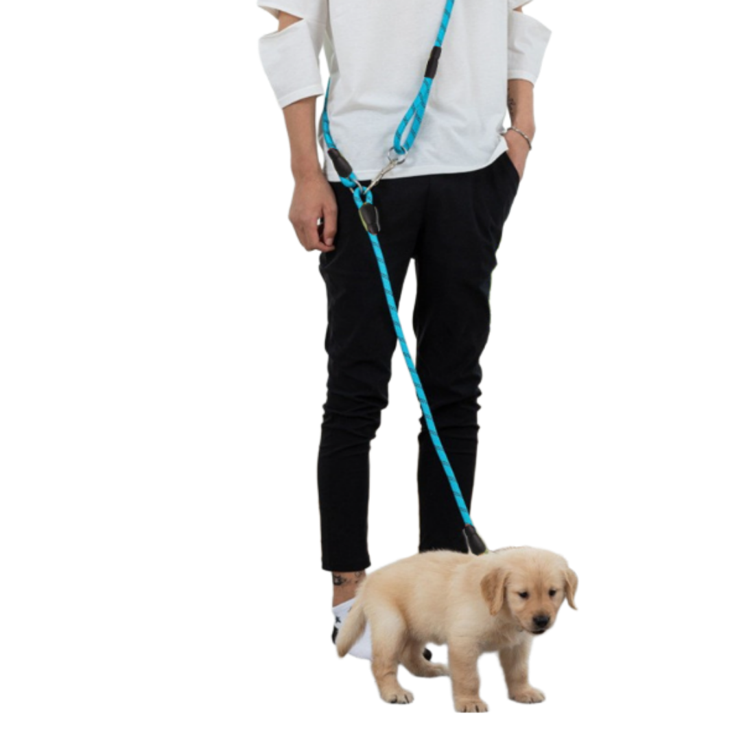 딜헤븐 핸드프리 크로스 강아지 리드줄, 1개, 블루 10,730원