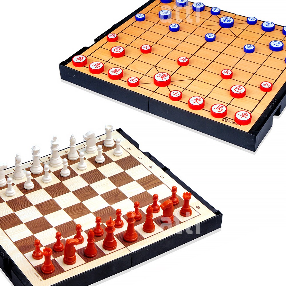 소형 자석 체스+장기 양면세트 휴대용 기원 교육용 보드게임 테이블게임 33,290원