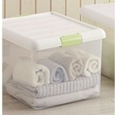 60리터 대형 반투명리빙박스 길이54cm 화이트그린색  국내제조 27,900원