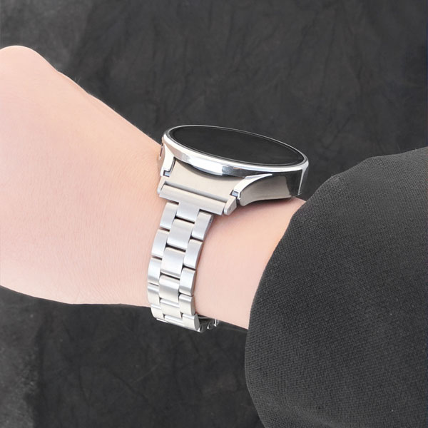 미소피아 갤럭시워치8 7 6 5 4 호환 글로시 메탈 스트랩 + 케이스 체인 슬림 여성 커브형 시계줄 밴드 날개형 21,900원