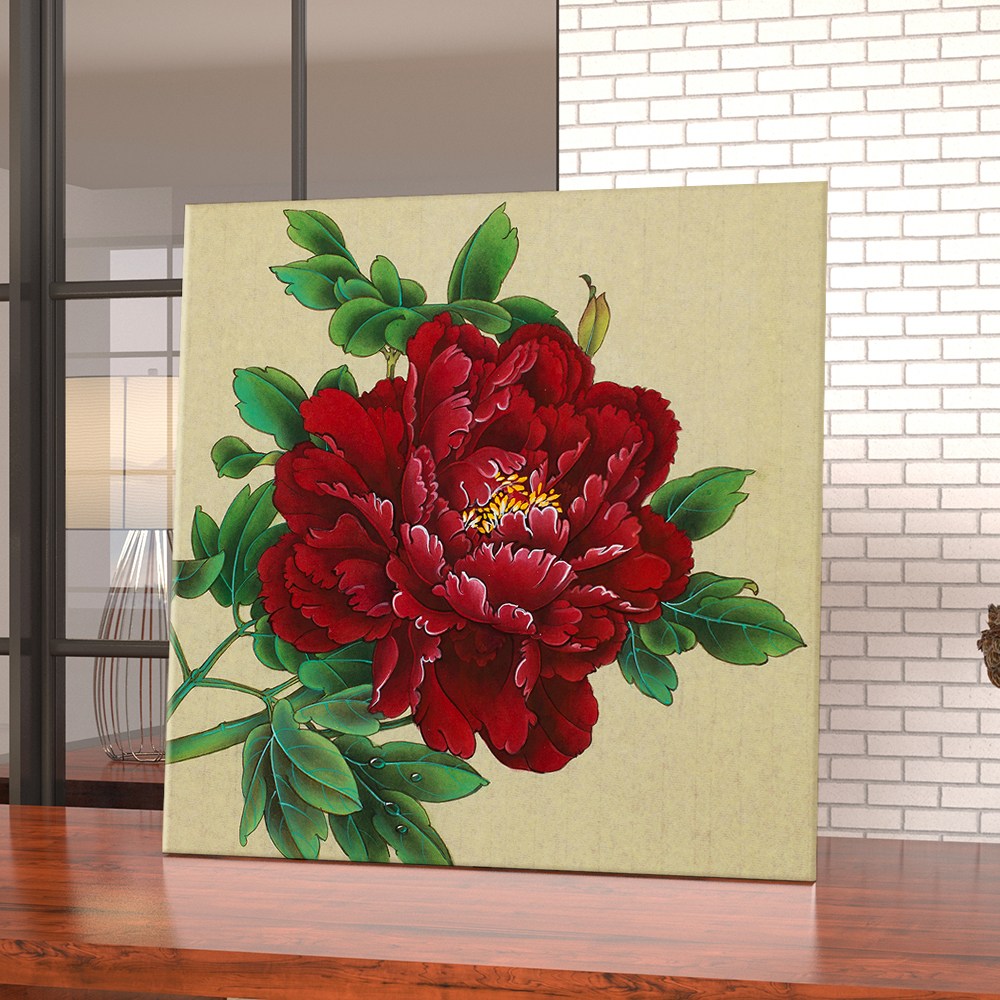 모란꽃 목단꽃 돈들어오는 그림 한국화 캔버스액자 집들이선물, 22.붉은 목단화 42,900원