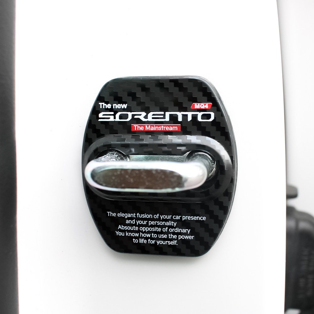 영카클럽 더뉴 쏘렌토 MQ4 페이스리프트 호환 카본 도어스트라이커 몰딩 도어락 커버 튜닝 용품, 더뉴 쏘렌토MQ4 F/L 22,500원