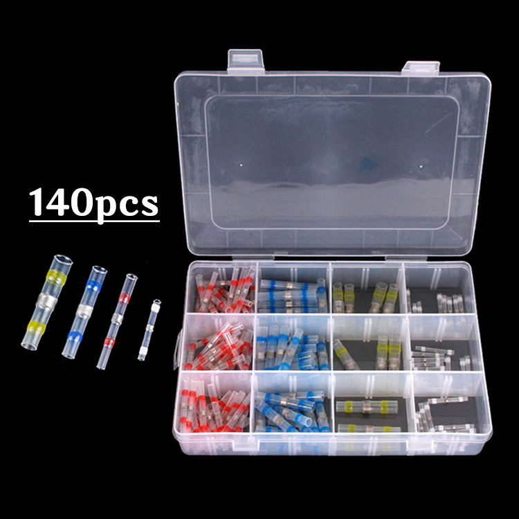자동차 오토바이 터미널 열 수축 커넥터 50pcs 140pcs 튜브 납땜 방수 절연 슬리브 와이어/정직한사람들 14,800원