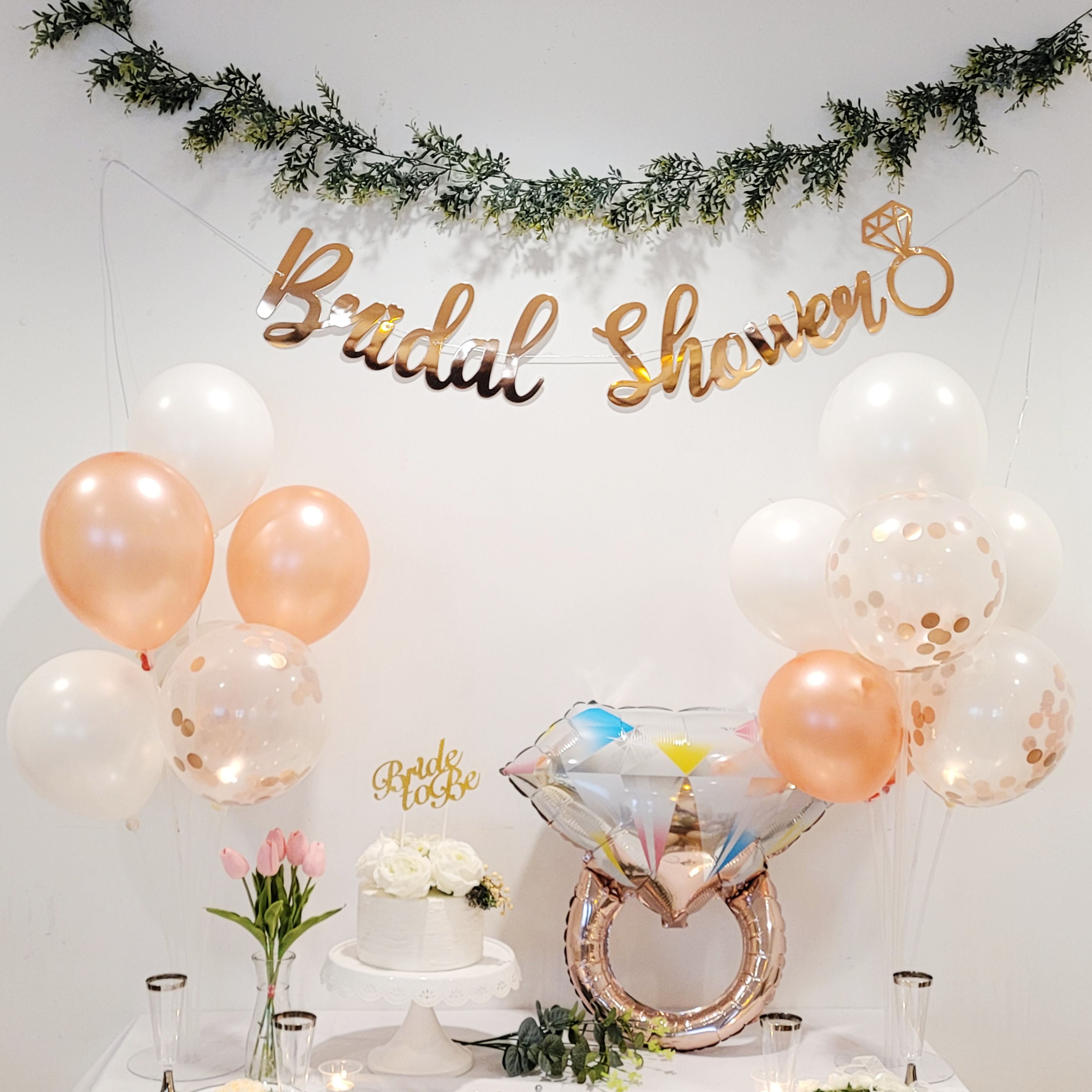 올리브파티 보태니컬 브라이덜샤워 풍선 세트, 로즈골드, 1세트 19,800원