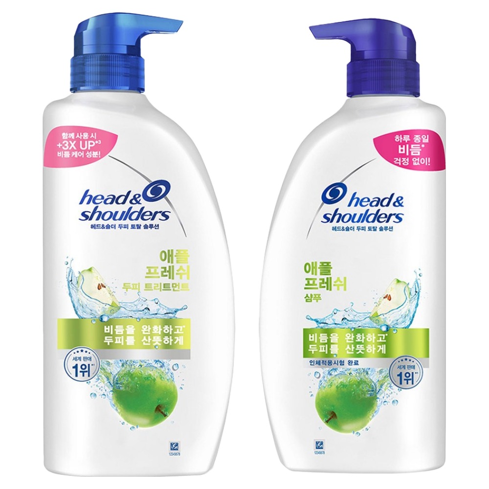 헤드앤숄더 애플 프레쉬 두피 샴푸 깨끗하고 상쾌한 향 850ml + 두피 트리트먼트 850ml 21,280원