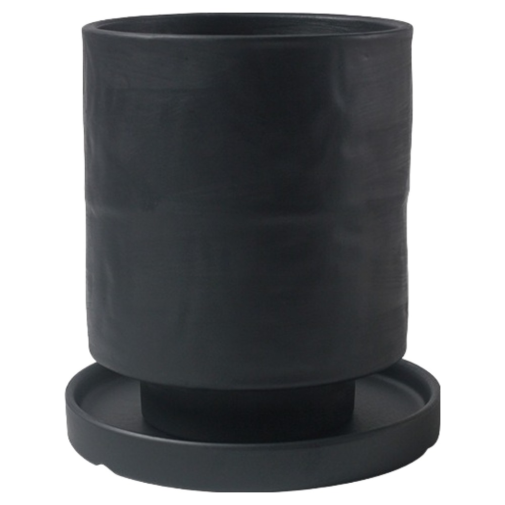 탑피아 북유럽 다육이 미니 실내 화초 키 큰 화분 + 트레이 세트, 블랙, 1세트 21,100원