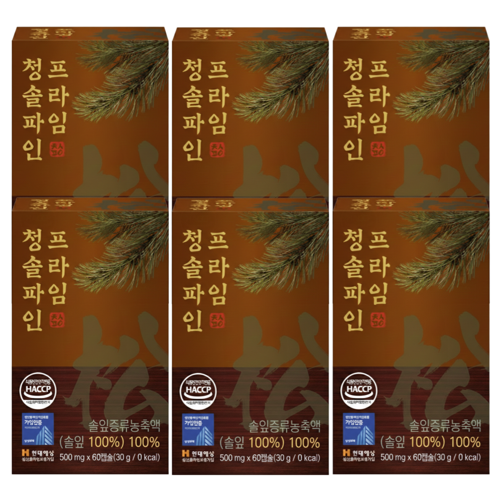 솔잎증류농축 100% HACCP인증 솔잎 증류 농축액 솔잎추출물원액 송침유 적송유 솔입 캡슐 라이프플러스, 6세트, 60정 105,000원