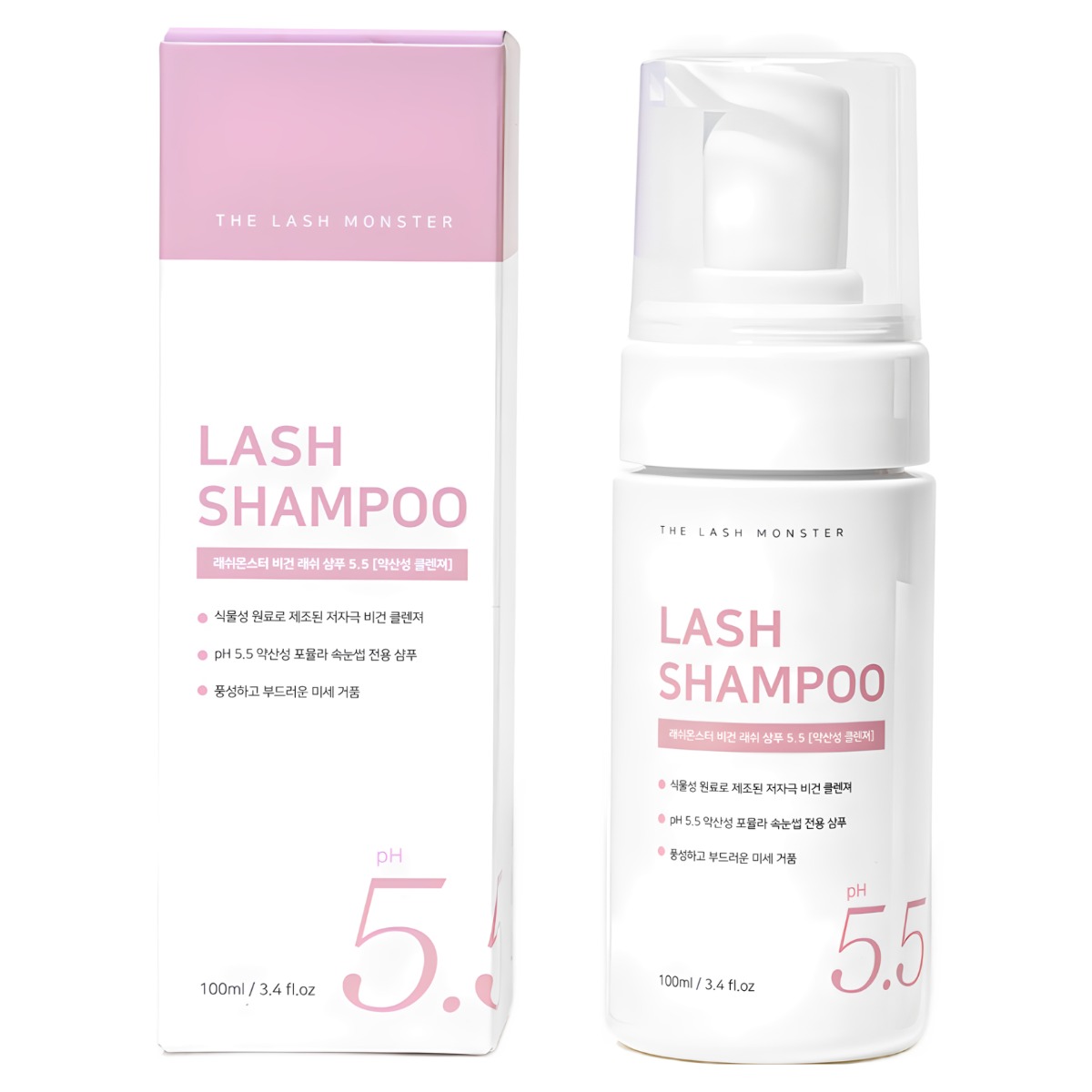 래쉬몬스터 비건 래쉬 샴푸 5.5 저자극 약산성 속눈썹 클렌져, 1개, 100ml 12,810원