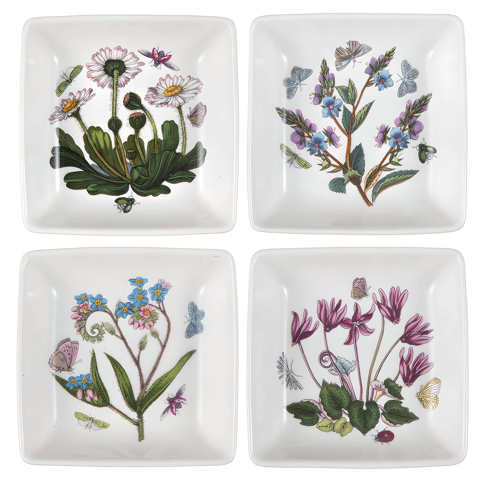 포트메리온 보타닉가든 사각 미니접시 4종 세트, 혼합색상, 1세트 11,860원