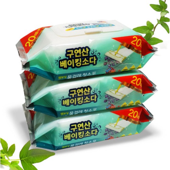 [에파타] 구연산 베이킹소다 프리미엄 물걸레청소포 20매 13,800원