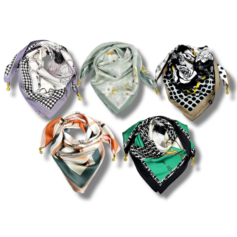 누아니 부드러운 자석 여성 스카프 사각 5종세트 23,000원