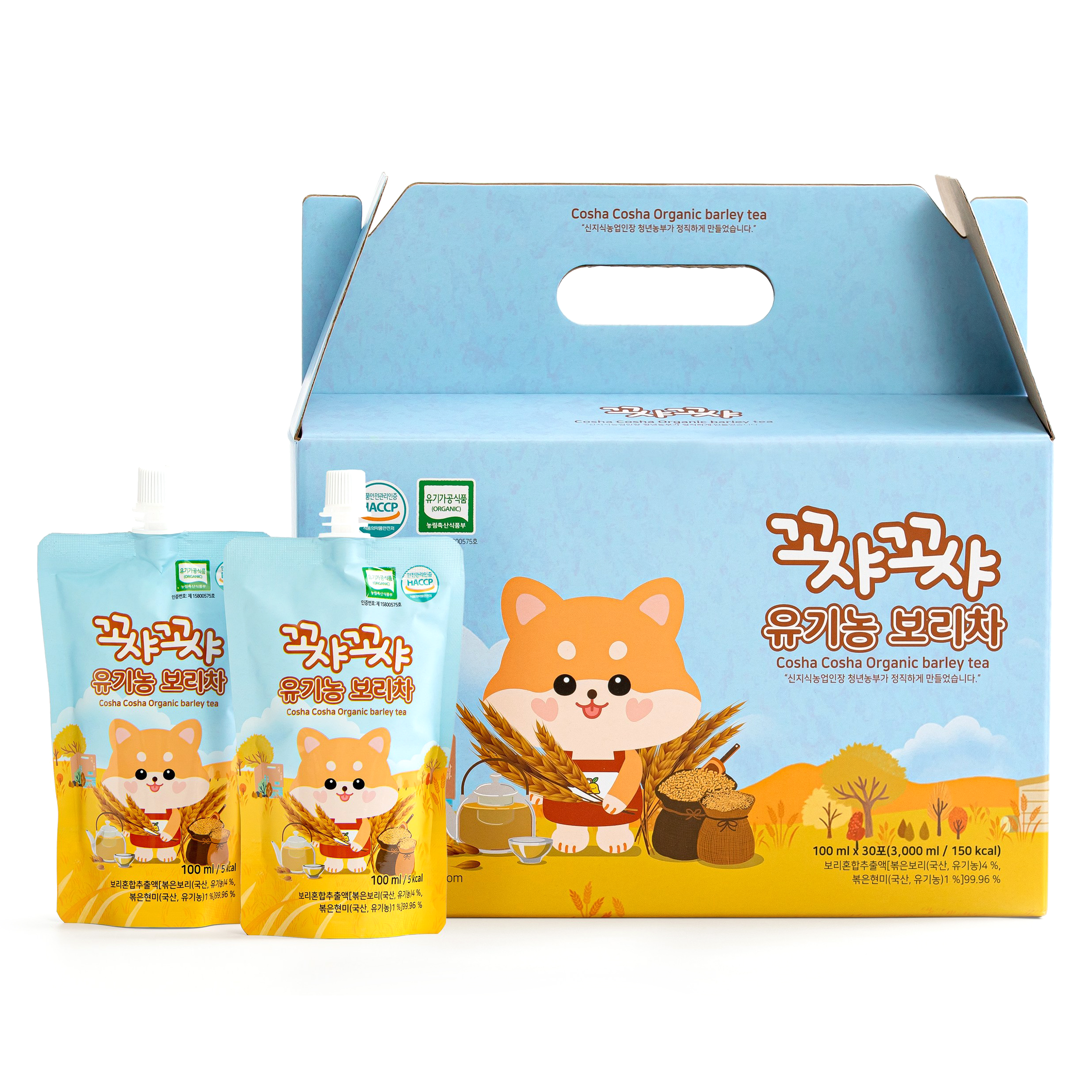 꼬샤꼬샤 유기농 보리차, 30개, 100ml 21,710원