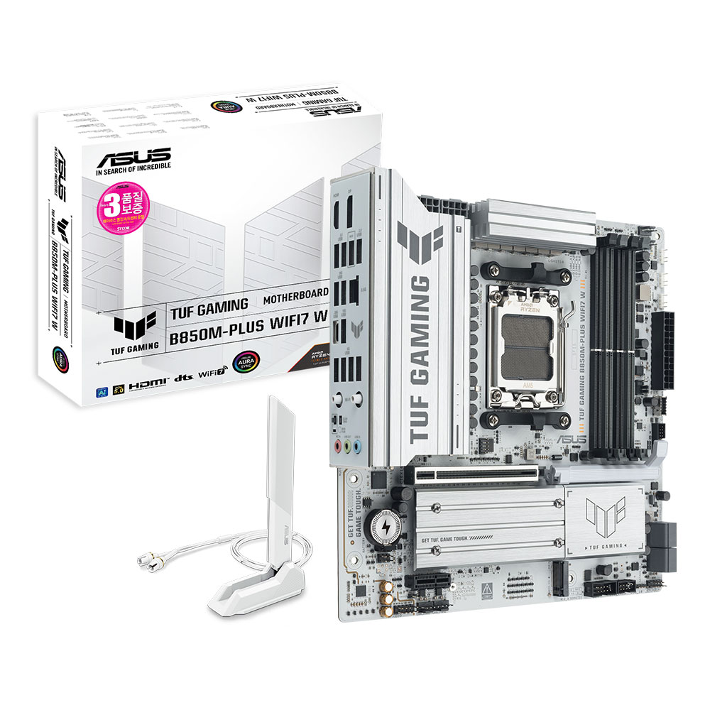 ASUS TUF GAMING B850M-PLUS WIFI7 W STCOM 에이수스 컴퓨터 게이밍 PC 메인보드 AMD CPU추천 MainBoard 294,000원