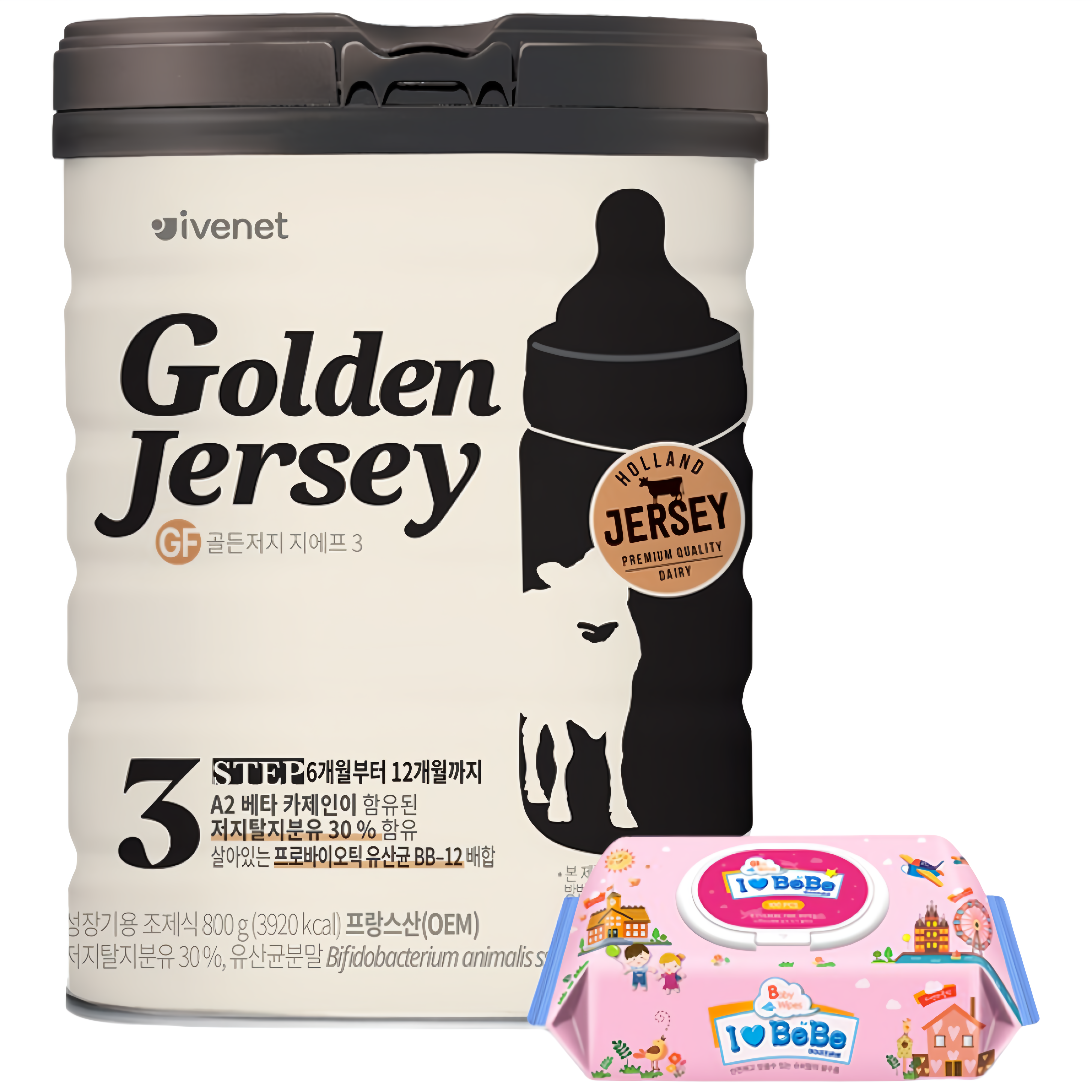 [아이배냇] 신제품 골든저지 분유 800g x 1캔 특가 행사[3캔+물티슈 증정] 39,890원