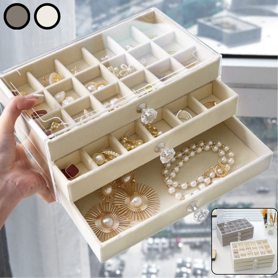 글로리존 투명 아크릴 3단 서랍형 보석함 13,800원