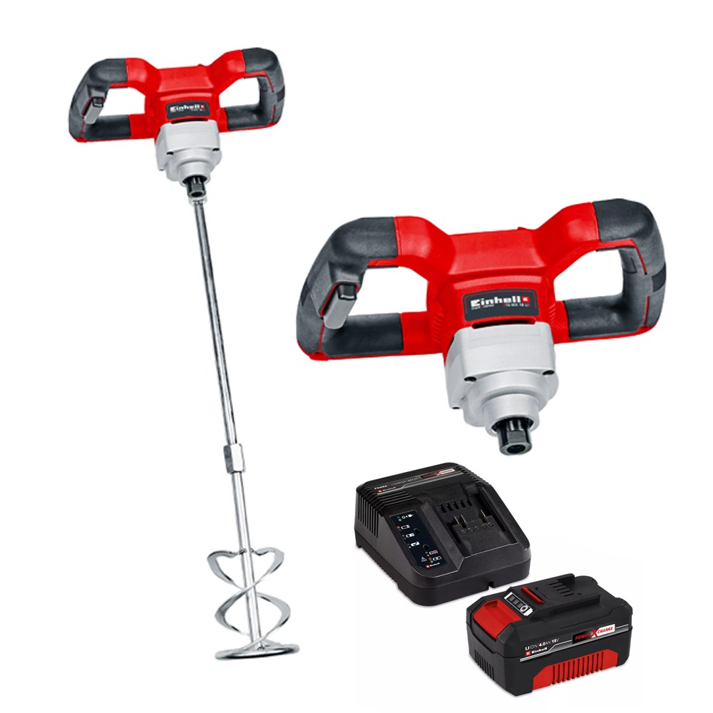 독일 아인헬 충전 무선 전동 믹서드릴 페인트 몰탈 믹서기 교반기 믹싱기 반죽기 MX18, 1개 308,000원