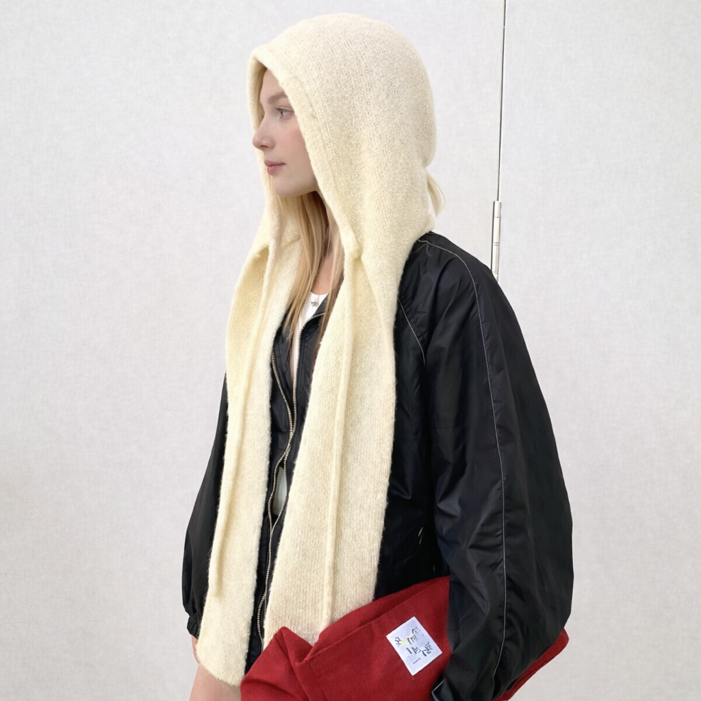 MD라미 니트 바라클라바 울 후드형 목도리 겨울 방한용 머플러 34,000원