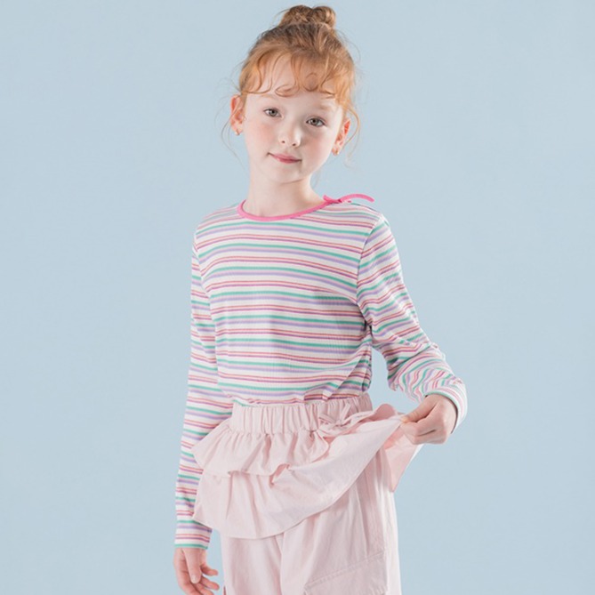 아이러브제이 티스 스트라이프 골지 티셔츠 29,800원