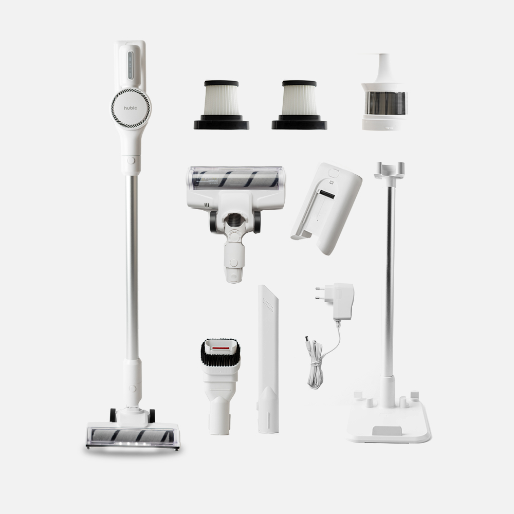 최신형 휴빅 무선 청소기 BLDC 차이슨 흡입력 좋은 원룸 핸디 진공 청소기 셀프 스탠딩 + 전용거치대, HB-V2000W, 화이트 109,000원