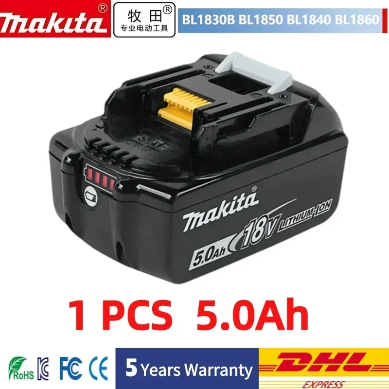 100% 오리지널 Makita 18V 6.0Ah 충전식 배터리, Makita BL1830B BL1830 BL1840B BL1840 BL1850 BL1850B 전 32,400원