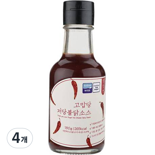 특별한맛 고맙당 저당 불닭 오리지널 소스, 180g, 4개 37,300원