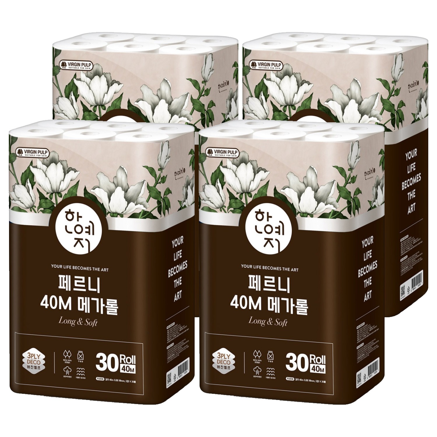 한예지 페르니 메가롤 3겹 천연펄프 화장지 63,520원