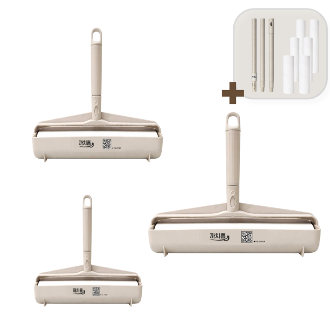 까치홈 돌돌이 3종 풀세트 (본체3+리필6+연장폴대) 39,900원