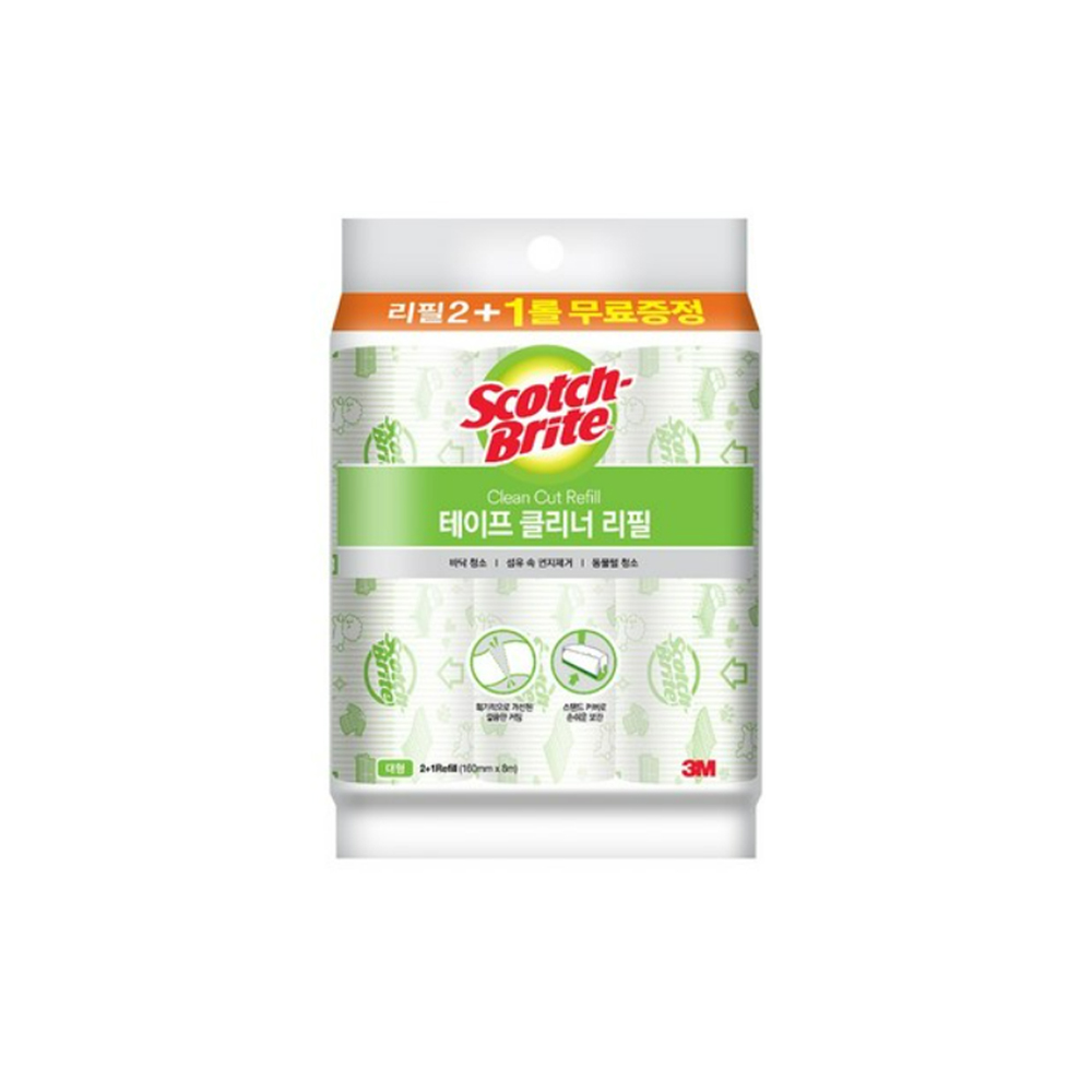 3M 스카치브라이트 대형 테이프클리너 리필(2+1입) 8,500원