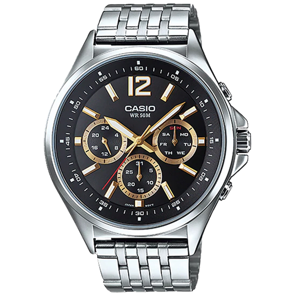 카시오 MTP-E303D-1A 전자손목시계 남자 메탈 패션 방수 정장 140,000원