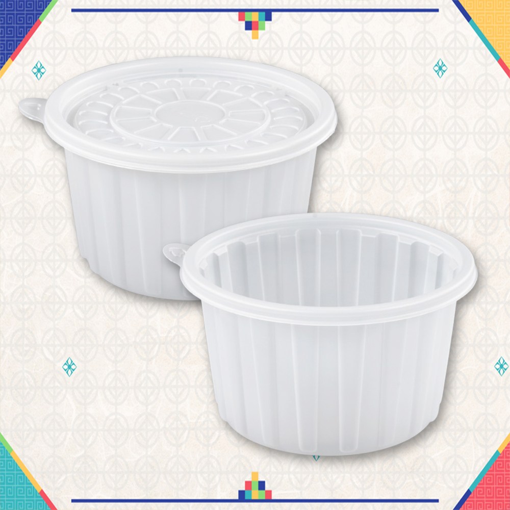 백만상회 [JH] 일회용 신형 158파이 삼계탕용기 대 반투명 400개세트[몸통+뚜껑] 74,300원