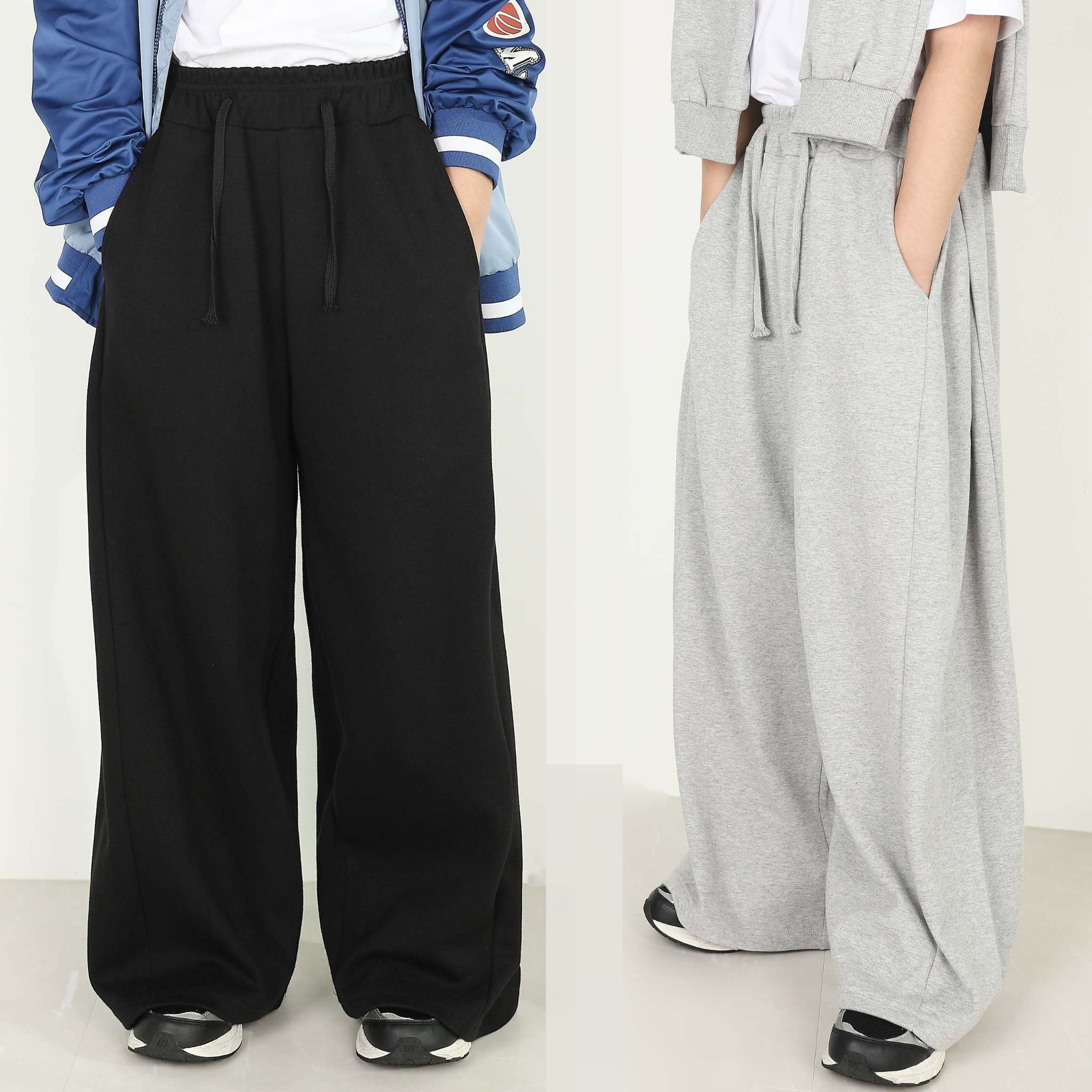 주니어 초등학생 남아 여아 남녀공용 트레이닝복 추리닝 봄 가을 절개 벌룬 와이드 팬츠 20,800원
